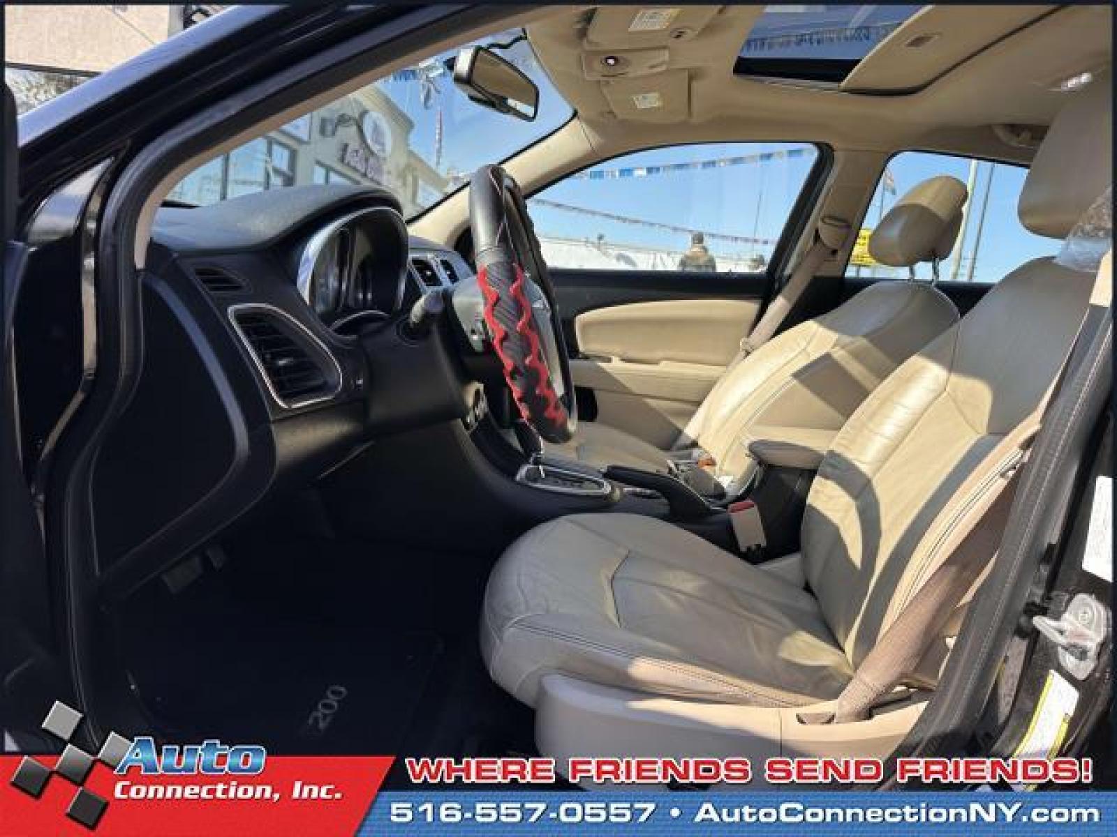2013 Black /Black/Light Frost Beige Chrysler 200 4dr Sdn Limited (1C3CCBCG9DN) with an 6 3.6L engine, Automatic transmission, located at 2860 Sunrise Hwy, Bellmore, NY, 11710, (516) 557-0557, 40.669529, -73.522118 - We are overstocked and making deals on models such as this 2013 Chrysler 200. This 200 has traveled 137305 miles, and is ready for you to drive it for many more. We're overstocked and ready to make deals with all of our customers. Get a fast and easy price quote. All internet purchases include a 12 - Photo #8