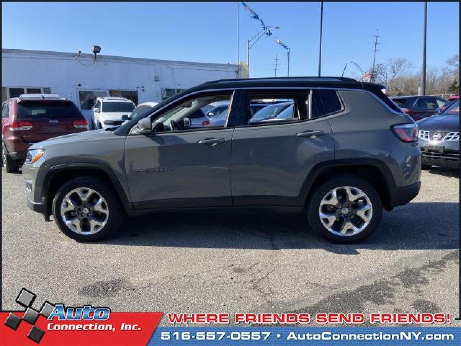 2019 Sting-Gray Clearcoat /Black Jeep Compass Limited 4x4 (3C4NJDCB1KT) , Automatic transmission, located at 2860 Sunrise Hwy, Bellmore, NY, 11710, (516) 557-0557, 40.669529, -73.522118 - Form meets function with the 2019 Jeep Compass. This Compass has been driven with care for 68206 miles. Real cars. Real prices. Real people. Start driving today. All internet purchases include a 12 mo/ 12000 mile protection plan. All internet purchase prices are displayed with a $1995 trade or cash - Photo #2