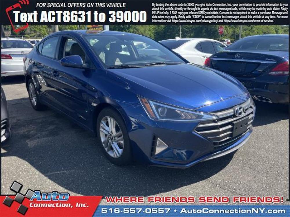 2020 Blue /Gray Hyundai Elantra SEL IVT (5NPD84LF5LH) , Automatic transmission, located at 2860 Sunrise Hwy, Bellmore, NY, 11710, (516) 557-0557, 40.669529, -73.522118 - Your search is over with this 2020 Hyundai Elantra. This Elantra offers you 57777 miles, and will be sure to give you many more. We always appreciate your business at Auto Connection. Ready for immediate delivery. All internet purchases include a 12 mo/ 12000 mile protection plan. All internet pu - Photo #0
