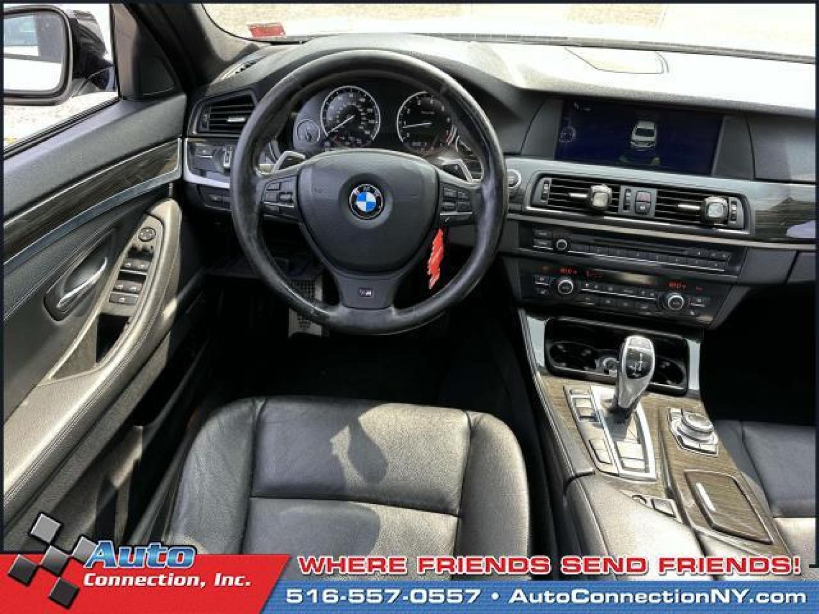2013 Alpine White /Black BMW 5 Series 4dr Sdn 535i xDrive AWD (WBAFU7C50DD) , Automatic transmission, located at 2860 Sunrise Hwy, Bellmore, NY, 11710, (516) 557-0557, 40.669529, -73.522118 - You'll be completely happy with this 2013 BMW 5 Series. This 5 Series has been driven with care for 104261 miles. From the moment you walk into our showroom, you'll know our commitment to customer service is second to none. We are eager to move tis vehicle so the time is now, come visit us today. - Photo #9