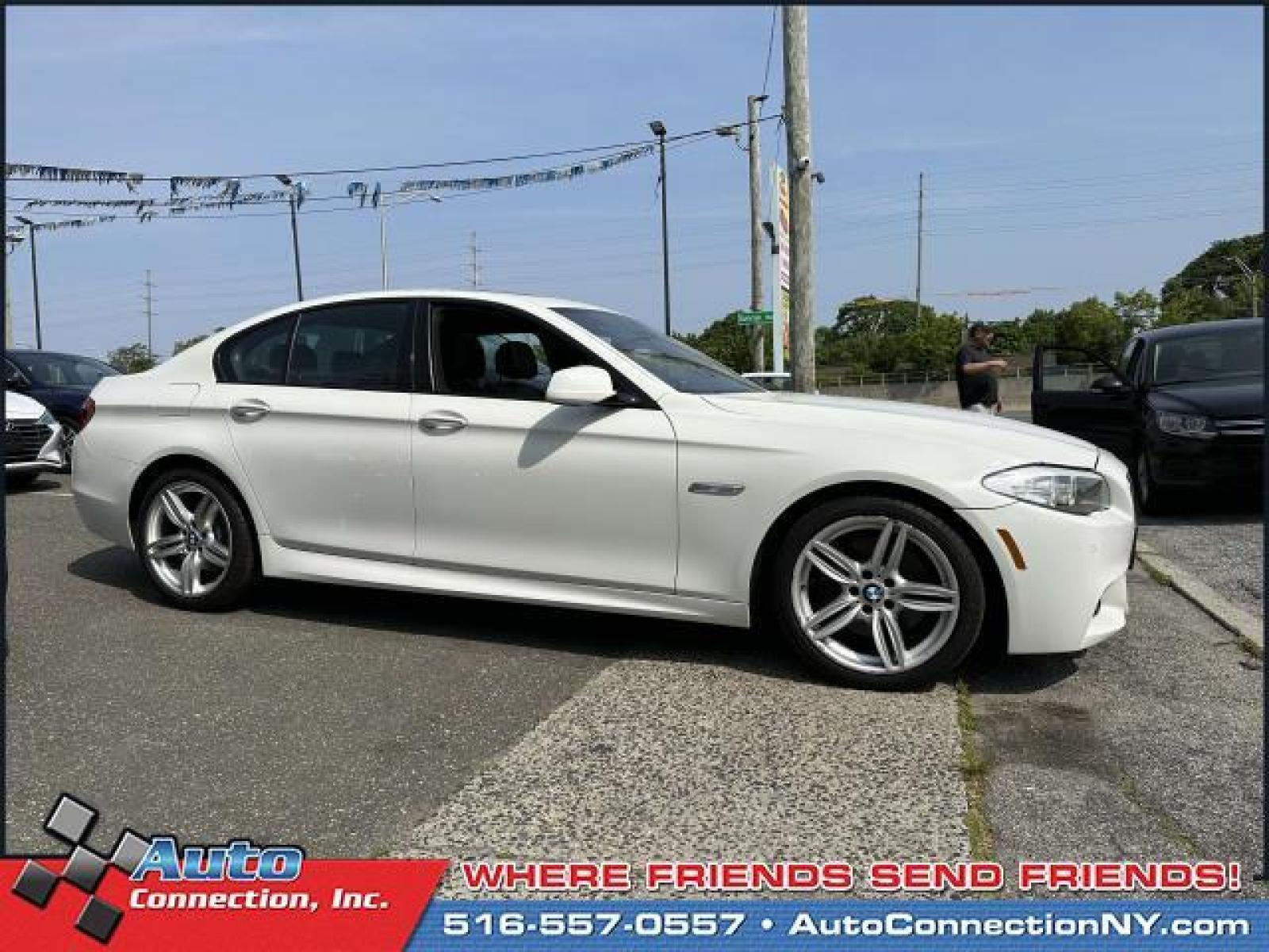 2013 Alpine White /Black BMW 5 Series 4dr Sdn 535i xDrive AWD (WBAFU7C50DD) , Automatic transmission, located at 2860 Sunrise Hwy, Bellmore, NY, 11710, (516) 557-0557, 40.669529, -73.522118 - You'll be completely happy with this 2013 BMW 5 Series. This 5 Series has been driven with care for 104261 miles. From the moment you walk into our showroom, you'll know our commitment to customer service is second to none. We are eager to move tis vehicle so the time is now, come visit us today. - Photo #6