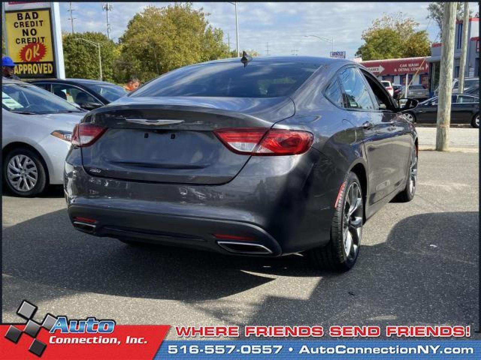 2015 Granite Crystal Metallic Clearcoat /Black Chrysler 200 4dr Sdn S AWD (1C3CCCDG3FN) , Automatic transmission, located at 2860 Sunrise Hwy, Bellmore, NY, 11710, (516) 557-0557, 40.669529, -73.522118 - Photo #5