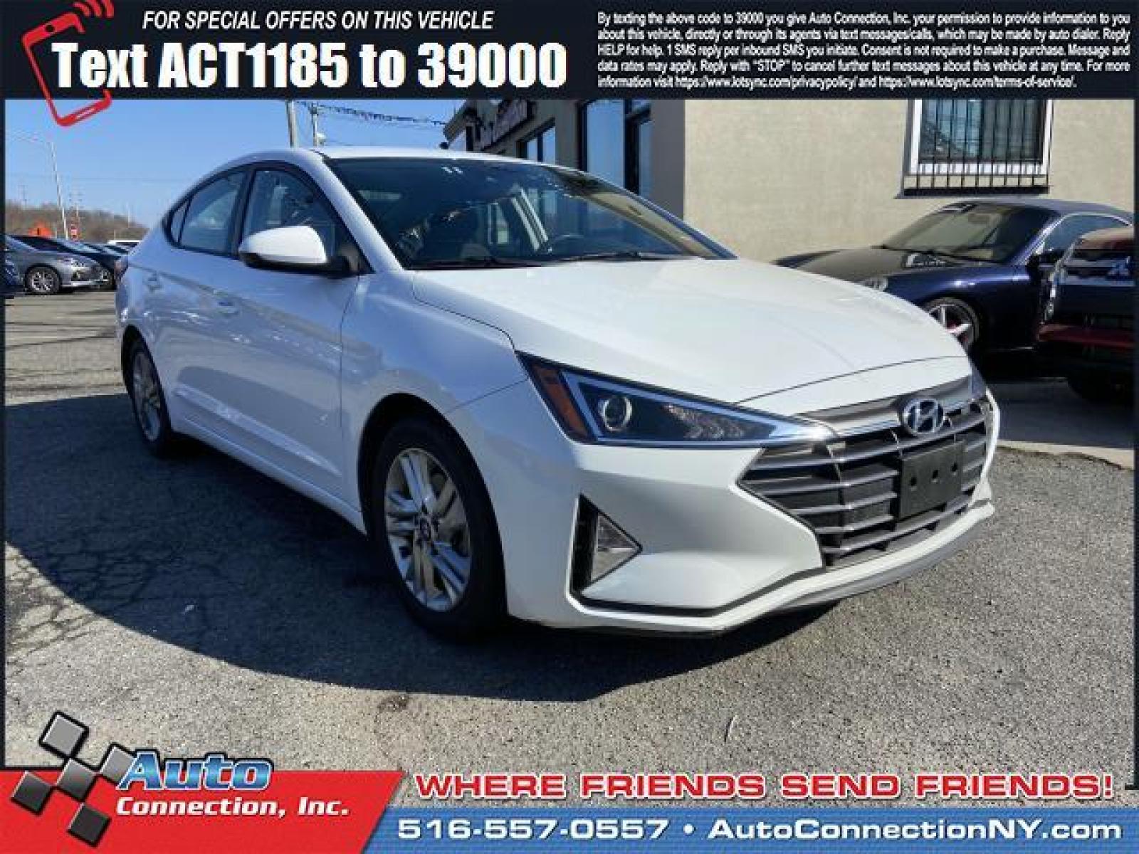 2020 Quartz White Pearl /Black Hyundai Elantra SEL IVT SULEV (5NPD84LF6LH) , Automatic transmission, located at 2860 Sunrise Hwy, Bellmore, NY, 11710, (516) 557-0557, 40.669529, -73.522118 - Designed to deliver superior performance and driving enjoyment, this 2020 Hyundai Elantra is ready for you to drive home. This Elantra offers you 50165 miles, and will be sure to give you many more. You'll always feel welcome at Auto Connection. Call today to speak to any of our sale associates. Al - Photo #0