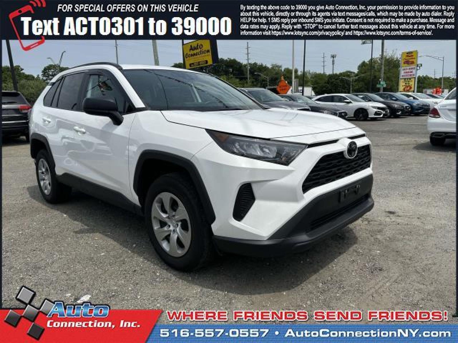 2021 Super White /Black Toyota RAV4 LE FWD (Natl) (2T3H1RFV7MC) , Automatic transmission, located at 2860 Sunrise Hwy, Bellmore, NY, 11710, (516) 557-0557, 40.669529, -73.522118 - With a mix of style and luxury, you'll be excited to jump into this 2021 Toyota RAV4 every morning. This RAV4 has 46532 miles, and it has plenty more to go with you behind the wheel. Buy with confidence knowing you're getting the best price and the best service. Experience it for yourself now. All - Photo #0