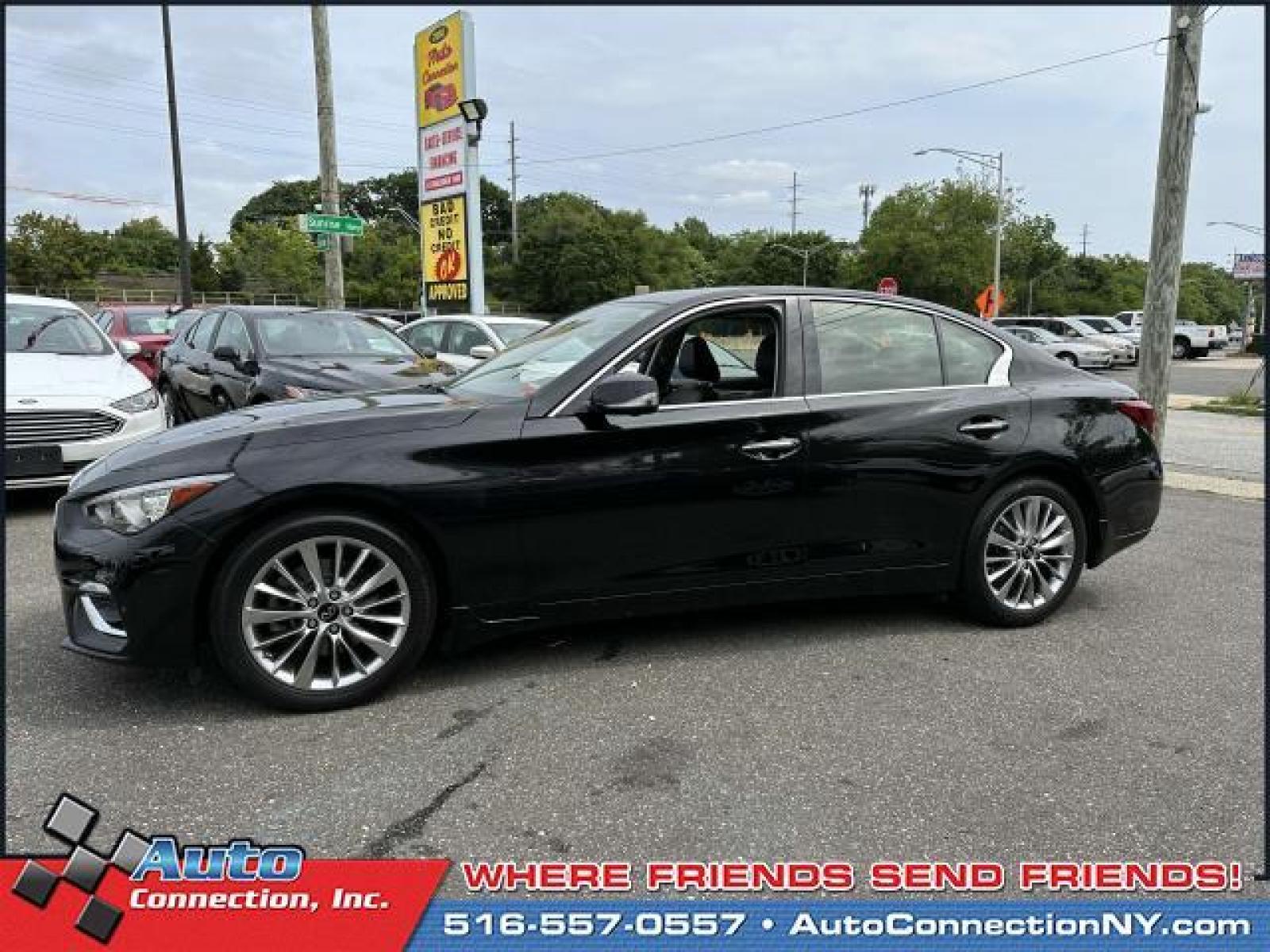 2020 Black Obsidian /Black INFINITI Q50 3.0t LUXE AWD (JN1EV7AR6LM) , Automatic transmission, located at 2860 Sunrise Hwy, Bellmore, NY, 11710, (516) 557-0557, 40.669529, -73.522118 - With a mix of style and luxury, you'll be excited to jump into this 2020 INFINITI Q50 every morning. Curious about how far this Q50 has been driven? The odometer reads 32262 miles. You'll always feel welcome at Auto Connection. With an affordable price, why wait any longer? This vehicle will sell f - Photo #4
