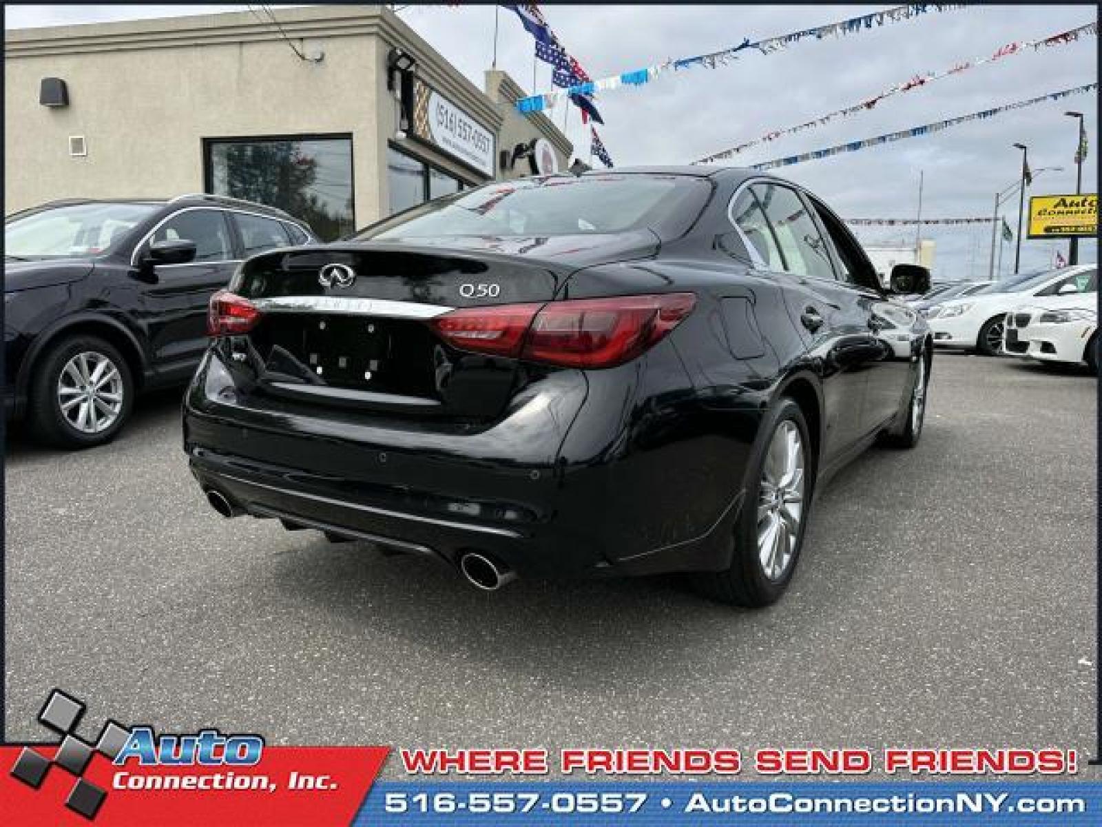 2020 Black Obsidian /Black INFINITI Q50 3.0t LUXE AWD (JN1EV7AR6LM) , Automatic transmission, located at 2860 Sunrise Hwy, Bellmore, NY, 11710, (516) 557-0557, 40.669529, -73.522118 - With a mix of style and luxury, you'll be excited to jump into this 2020 INFINITI Q50 every morning. Curious about how far this Q50 has been driven? The odometer reads 32262 miles. You'll always feel welcome at Auto Connection. With an affordable price, why wait any longer? This vehicle will sell f - Photo #6