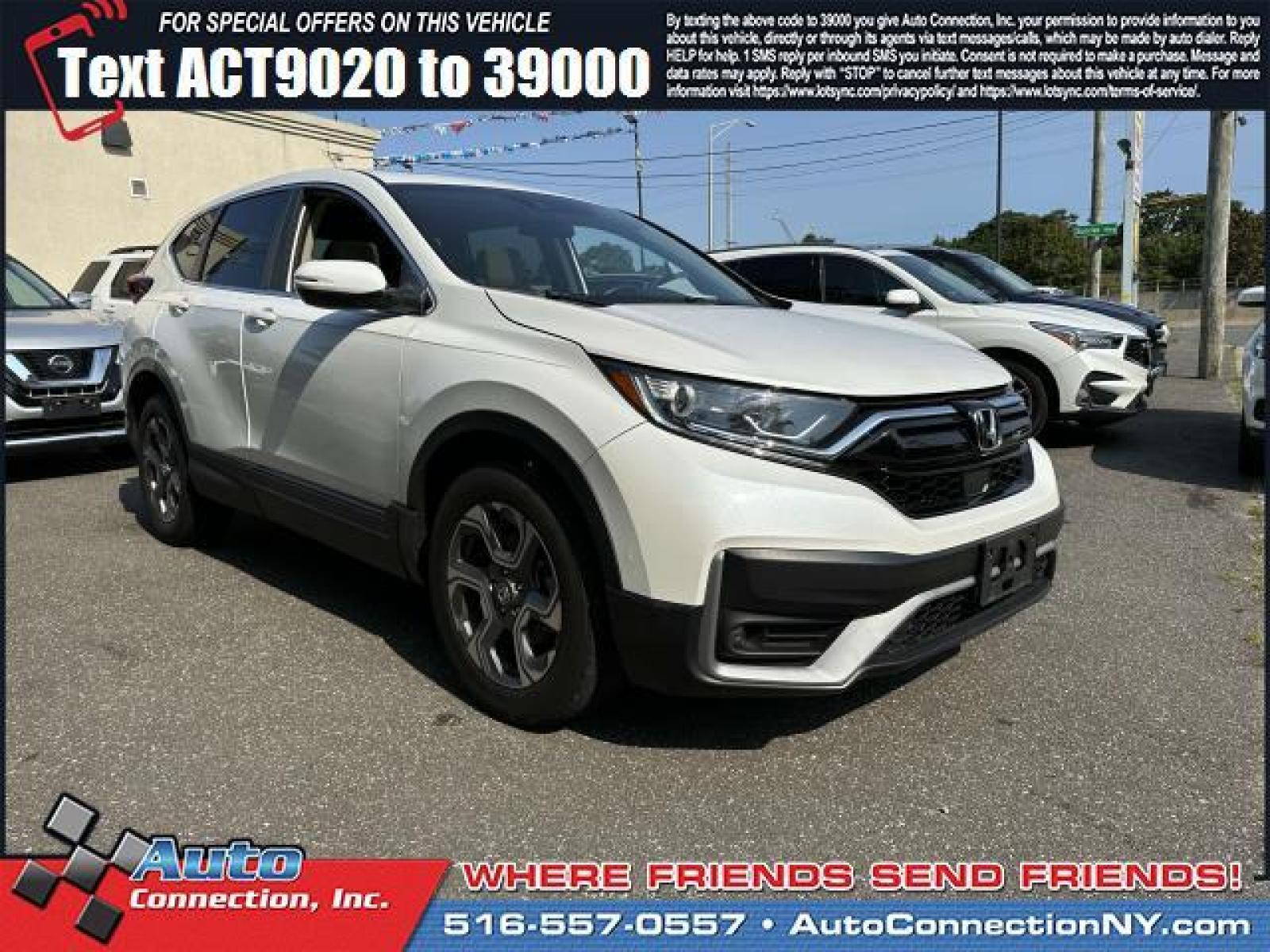 2020 Platinum White Pearl /Ivory Honda CR-V EX AWD (5J6RW2H52LL) , Automatic transmission, located at 2860 Sunrise Hwy, Bellmore, NY, 11710, (516) 557-0557, 40.669529, -73.522118 - Want to know the secret ingredient to this 2020 Honda CR-V? Curious about how far this CR-V has been driven? The odometer reads 18487 miles. At Auto Connection, we don't just sell cars; we take care of our customers' needs first. Not finding what you're looking for? Give us your feedback. All inter - Photo #0