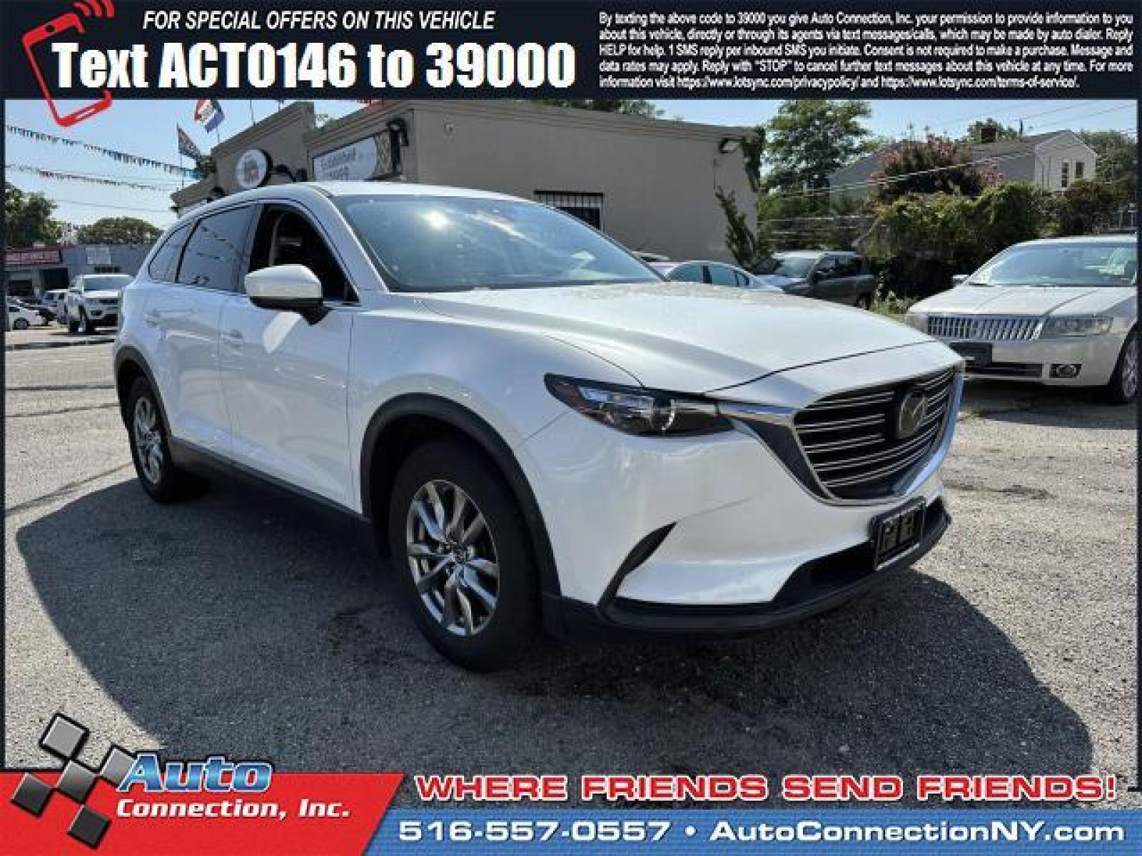 2019 Snowflake White Pearl Mica /Black Mazda CX-9 Touring AWD (JM3TCBCY9K0) , Automatic transmission, located at 2860 Sunrise Hwy, Bellmore, NY, 11710, (516) 557-0557, 40.669529, -73.522118 - You'll be completely happy with this 2019 Mazda CX-9. Curious about how far this CX-9 has been driven? The odometer reads 32597 miles. At Auto Connection, we don't just sell cars; we take care of our customers' needs first. Ready for immediate delivery. All internet purchases include a 12 mo/ 12000 - Photo #0