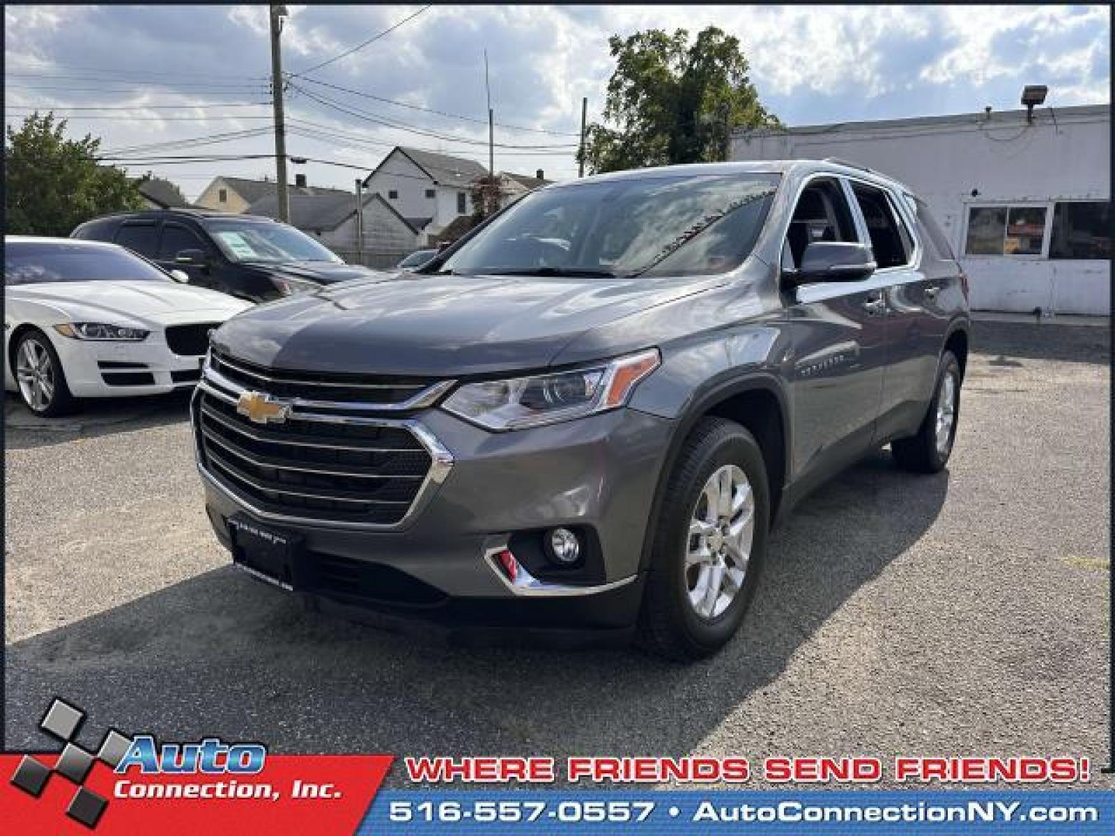 2020 Graphite Metallic /Jet Black Chevrolet Traverse AWD 4dr LT Leather (1GNEVHKW8LJ) , Automatic transmission, located at 2860 Sunrise Hwy, Bellmore, NY, 11710, (516) 557-0557, 40.669529, -73.522118 - Cruise in complete comfort in this 2020 Chevrolet Traverse! This Traverse has been driven with care for 43475 miles. We won't sell you a vehicle that we wouldn't sell our family. Call today to speak to any of our sale associates. All internet purchases include a 12 mo/ 12000 mile protection plan. A - Photo #1