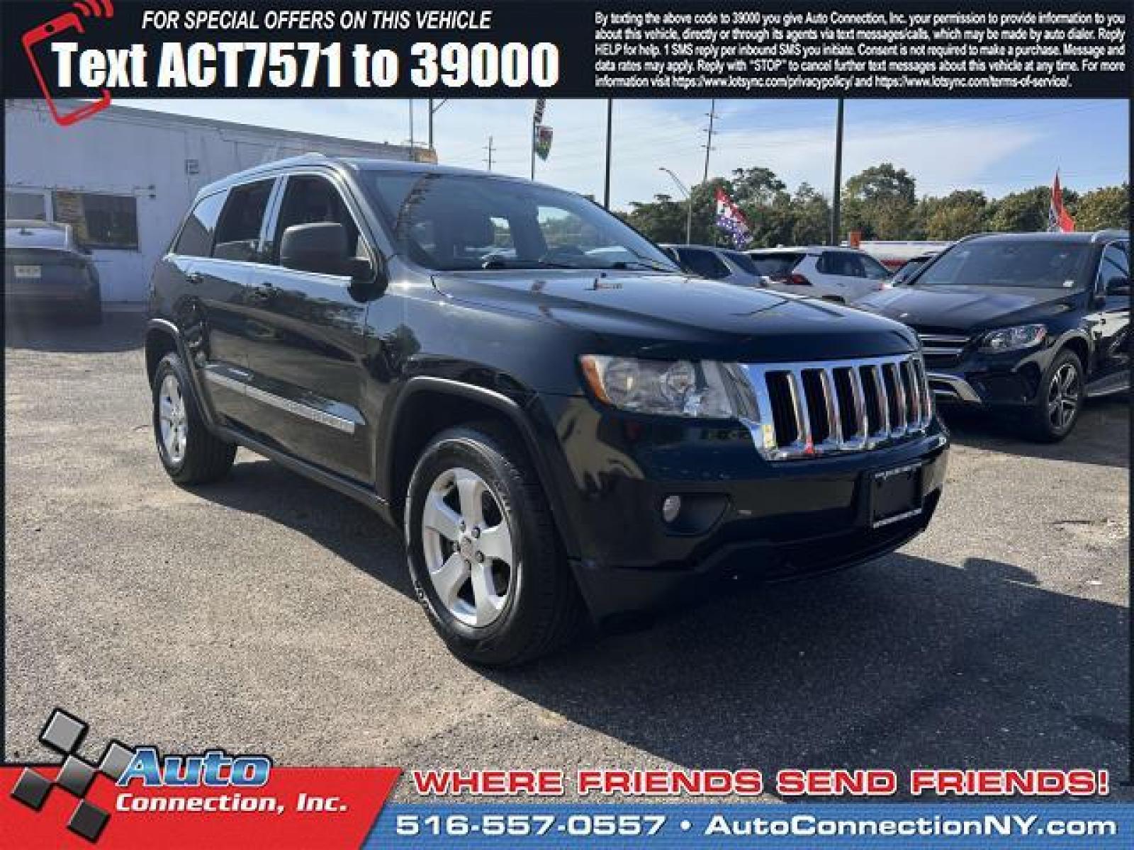 2013 Brilliant Black Crystal Pearl /Black Jeep Grand Cherokee 4WD 4dr Laredo (1C4RJFAG9DC) , Automatic transmission, located at 2860 Sunrise Hwy, Bellmore, NY, 11710, (516) 557-0557, 40.669529, -73.522118 - Designed with a spacious interior, this 2013 Jeep Grand Cherokee is filled with smart features to make your everyday ride more comfortable and convenient. This Grand Cherokee has 106841 miles. We won't sell you a vehicle that we wouldn't sell our family. Come test drive this vehicle today. All inte - Photo #0