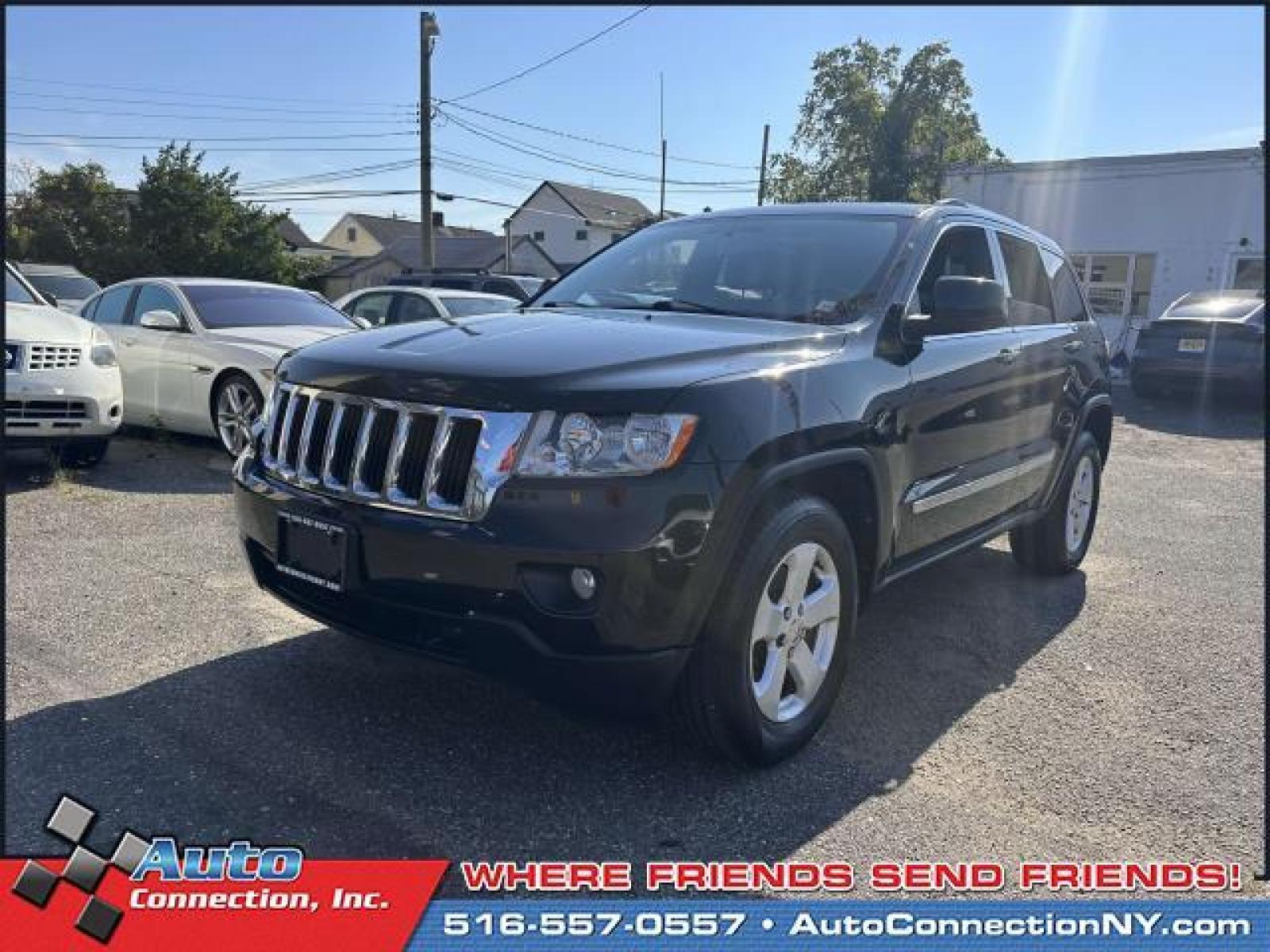 2013 Brilliant Black Crystal Pearl /Black Jeep Grand Cherokee 4WD 4dr Laredo (1C4RJFAG9DC) , Automatic transmission, located at 2860 Sunrise Hwy, Bellmore, NY, 11710, (516) 557-0557, 40.669529, -73.522118 - Designed with a spacious interior, this 2013 Jeep Grand Cherokee is filled with smart features to make your everyday ride more comfortable and convenient. This Grand Cherokee has 106841 miles. We won't sell you a vehicle that we wouldn't sell our family. Come test drive this vehicle today. All inte - Photo #2