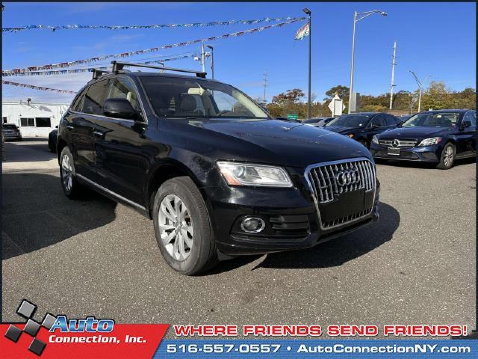 2017 Brilliant Black /Pistachio Beige Audi Q5 2.0 TFSI Premium (WA1C2AFP6HA) , Automatic transmission, located at 2860 Sunrise Hwy, Bellmore, NY, 11710, (516) 557-0557, 40.669529, -73.522118 - With a mix of style and luxury, you'll be excited to jump into this 2017 Audi Q5 every morning. This Q5 has 65176 miles. We bring you so many options because we know you deserve choices. Ready for immediate delivery. All internet purchases include a 12 mo/ 12000 mile protection plan. All internet p - Photo #0