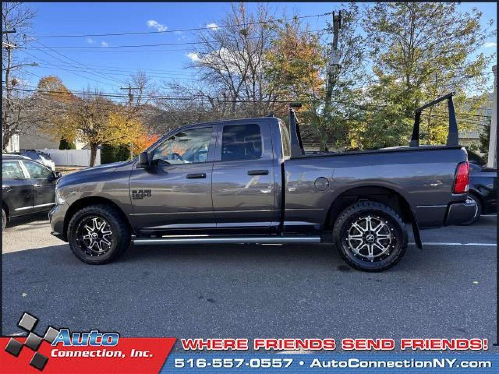 2019 Granite Crystal Metallic Clearcoat /Diesel Gray/Black Ram 1500 Classic Express 4x4 Quad Cab 6'4 Box (1C6RR7FG4KS) , Automatic transmission, located at 2860 Sunrise Hwy, Bellmore, NY, 11710, (516) 557-0557, 40.669529, -73.522118 - Why compromise between fun and function when you can have it all in this 2019 Ram 1500 Classic? This 1500 Classic offers you 60596 miles, and will be sure to give you many more. We always appreciate your business at Auto Connection. Get a fast and easy price quote. All internet purchases include a - Photo #4